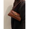 Vintage PU Leather Small Flap Shoulder Bags for Women New Trendy Female Commuter Crossbody Bag Simple Handbags and Purses