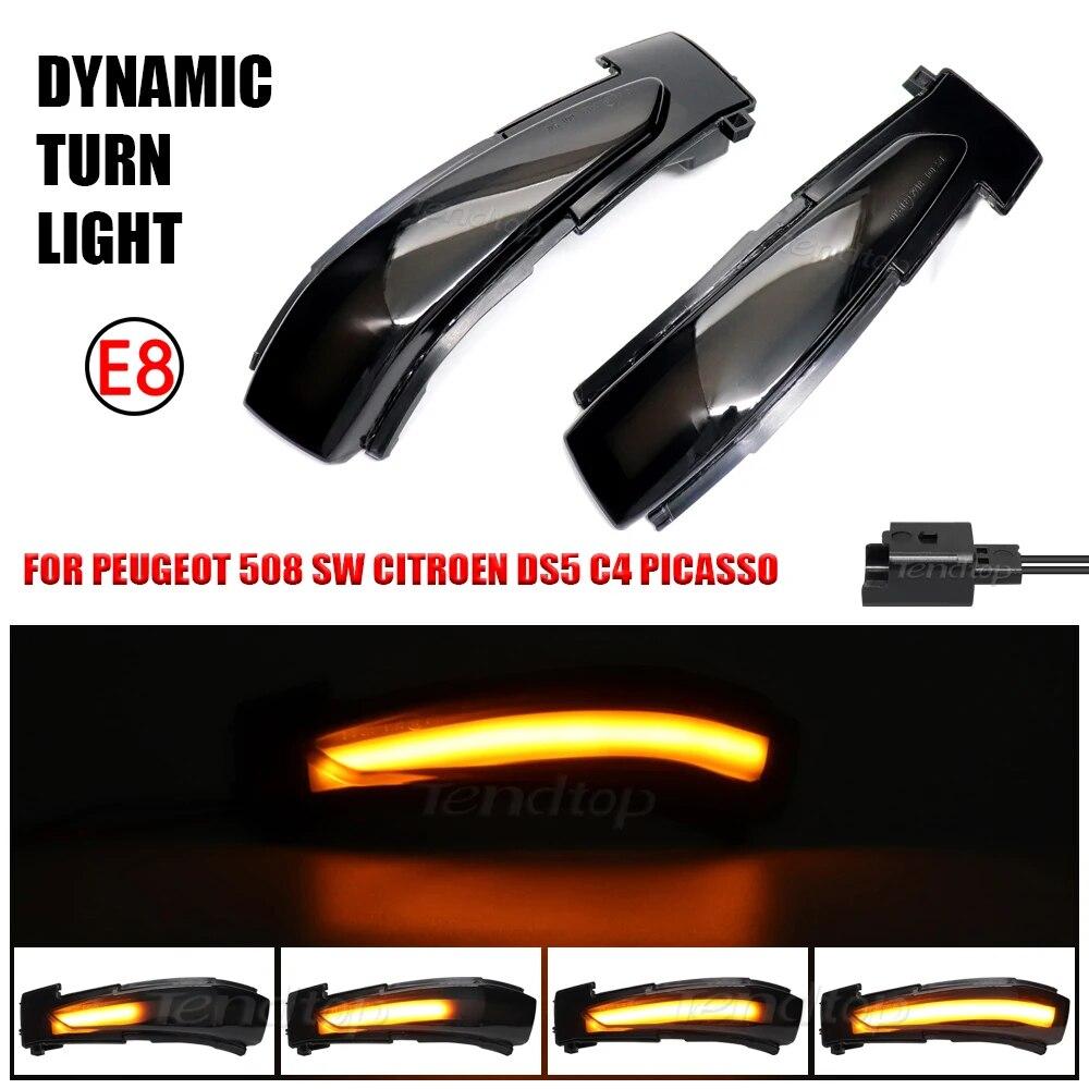 

Динамический светодиодный указатель поворота, боковой габаритный фонарь Янтарного цвета для Peugeot 508 SW 2010-2017, для Citroen DS5 C4 Grand Picasso II 2011-2017 Dynamic yellow