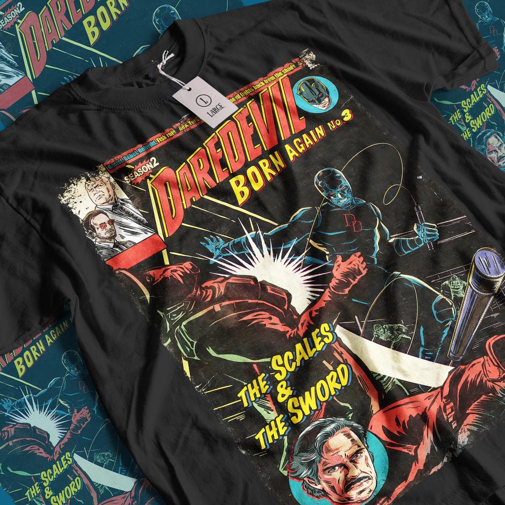 Daredevil Born Again TV Series T-Shirt: Vintage Superhero Movie Unisex Graphic Tee
