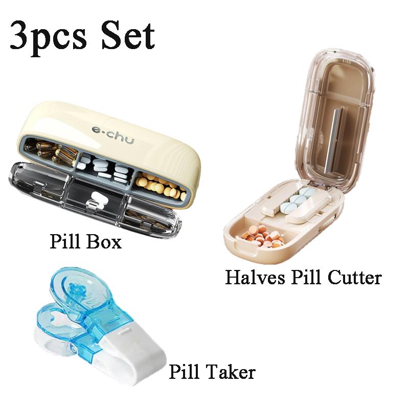 Portable Medicine Cutter Precise Medicine Cutting Scissors Medicine Splitter Tablet Splitting Home Travel Portable Medicine Box