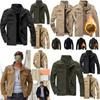 Men's Autumn Winter Thicken Military Jacket With Warm Lined Interior And Stand Collar