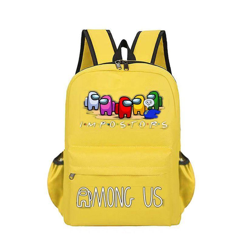 Among Us Student Backpack With Breathable Waterproof Canvas For Casual Travel