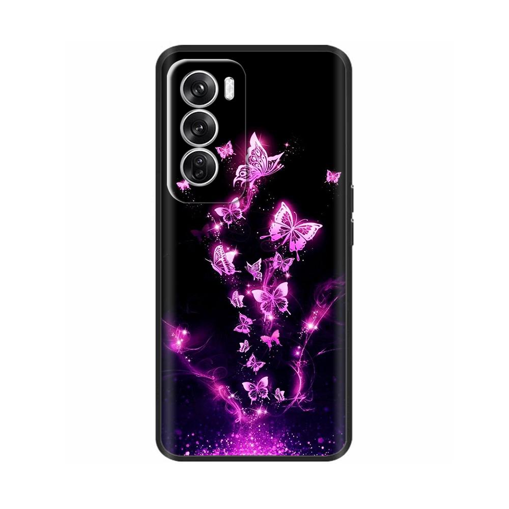 Silicone Case For OPPO Reno 12 Phone Cases Lovely Cat Cover Reno12 5G Soft Liquid Silicon Back Cover For OPPO Reno 12 Pro 5G