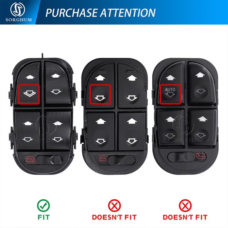 SORGHUM 7S4T-14529-AA 7S4Z-14529-A Power Window Switch Button For Focus 2000 07 MK1 Fucus CAK YS4Z14529BA 7S4Z14529A YS4T14529AA