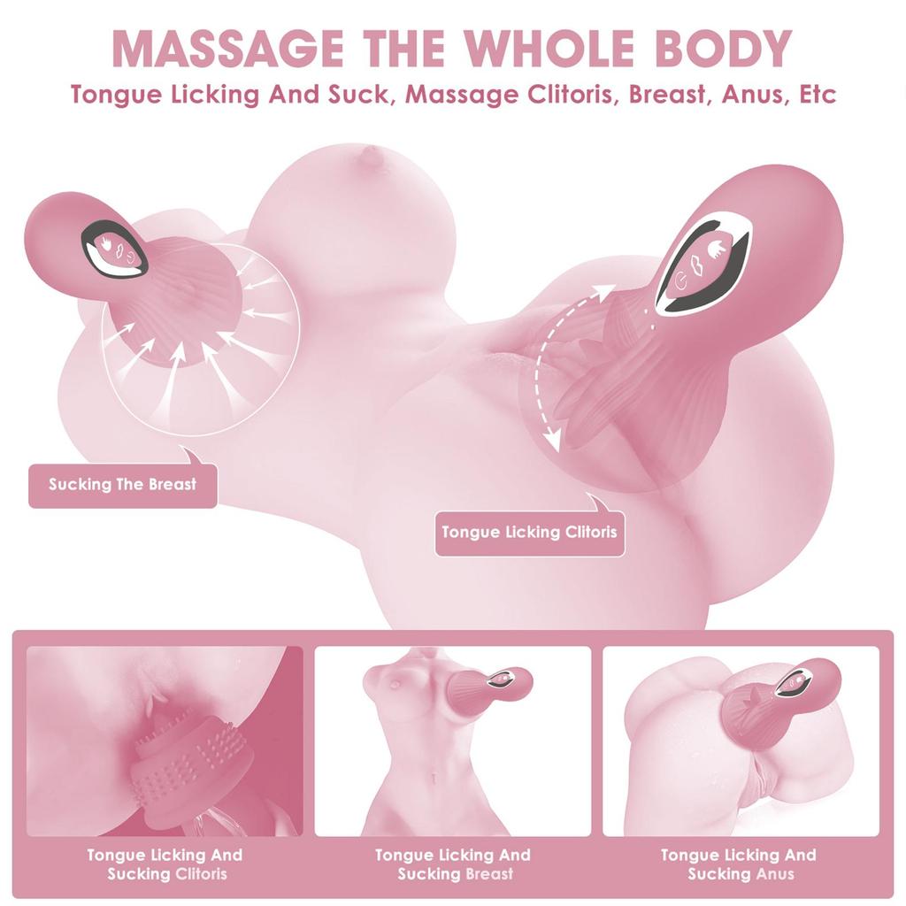 Sucking Licking Tongue Sex Toy for Women Clitoral Breast Vibrator Nipples Vagina Stimulator Orgasm Powerful Blowjob Stimulation