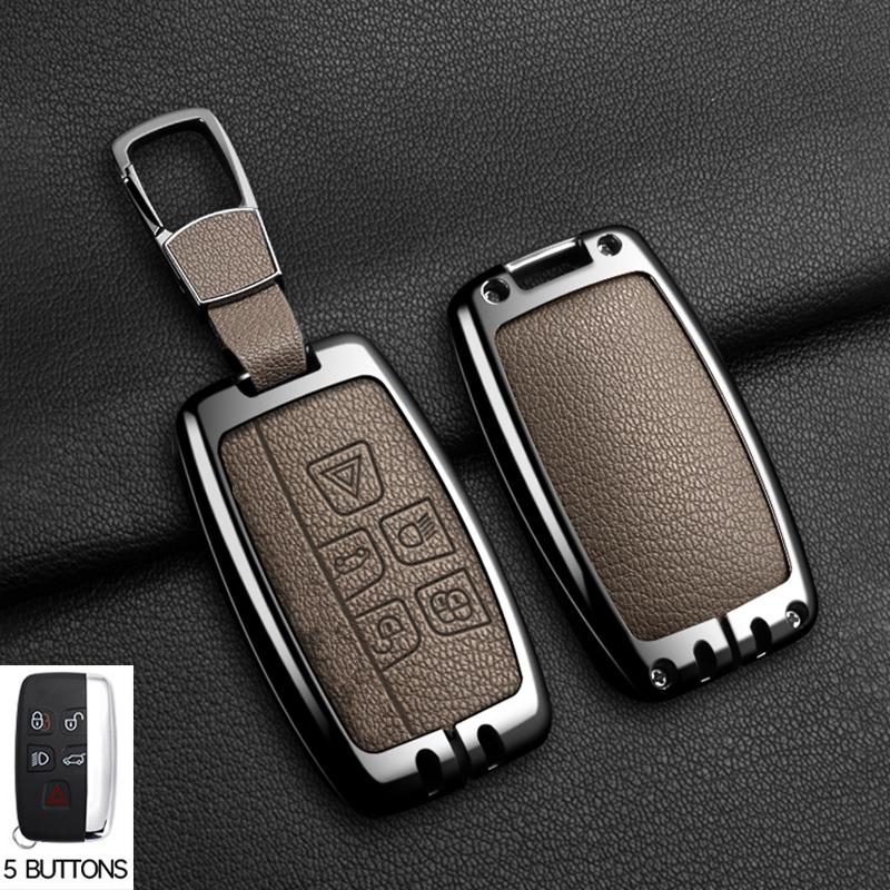 Custodia Cover Portachiavi Auto in Lega di Zinco e Pelle per Jaguar Xf Xj Xe S-Type F-Type X-Type F-Pace I-Pace E-Pace Android Xfr Xkr Accessori