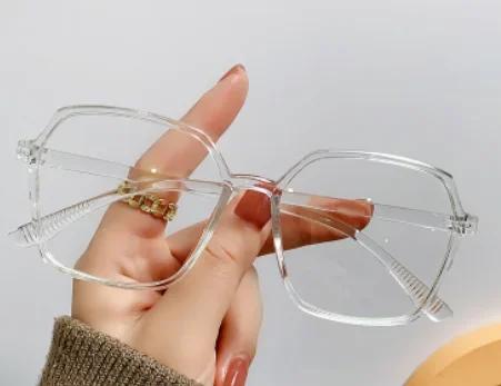 

Fashion Anti Blue Light Eyewear Ultra-Light Transparent Korean Gradient Big Quadrate Frame Men Women Eye Protection Spectacles 1PC