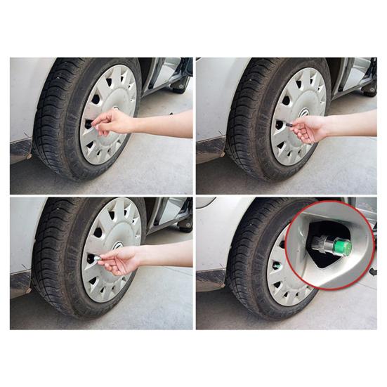 4Pcs Pressure Alert Light Weight Anti-corrosion Fine Workmanship Tire Pressure Indicator for Vehicle