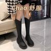 2025 New Matte Knight Boots Women's Thick Leg Boots Fat Mm Boots Tall Boots Fat Girl Large Size Women's Boots