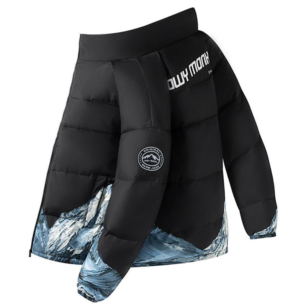 

Новая теплая и утолщенная одежда-пуховик с воротником-стойкой, модный бренд, универсальные мужские куртки M