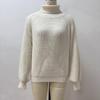 2025 Women's Knit High Neck Sweater - Loose Fit, Thick, Solid Color for Autumn/Winter