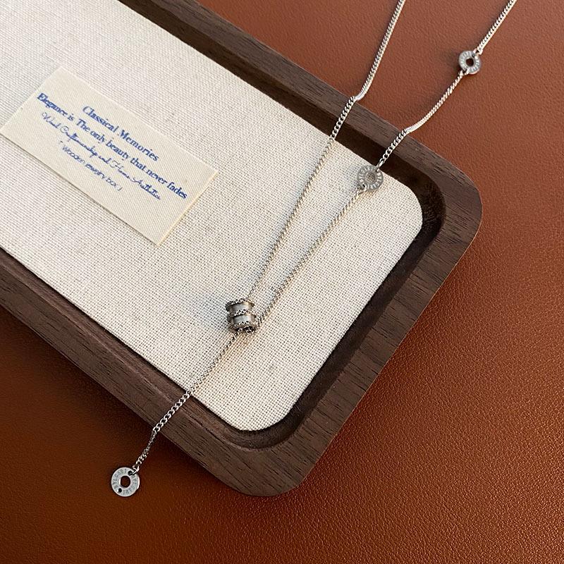 Titanium Steel Non-fading Tassel Pendant Necklace - Women's Japanese & Korean Style Clavicle Jewelry