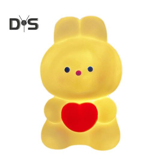 Bär Nachtlicht Niedliche Silikonlampe Sanftes Leuchten Flimmerfrei Batteriebetriebene Cartoon LED Nachttischlampe Raumdekoration