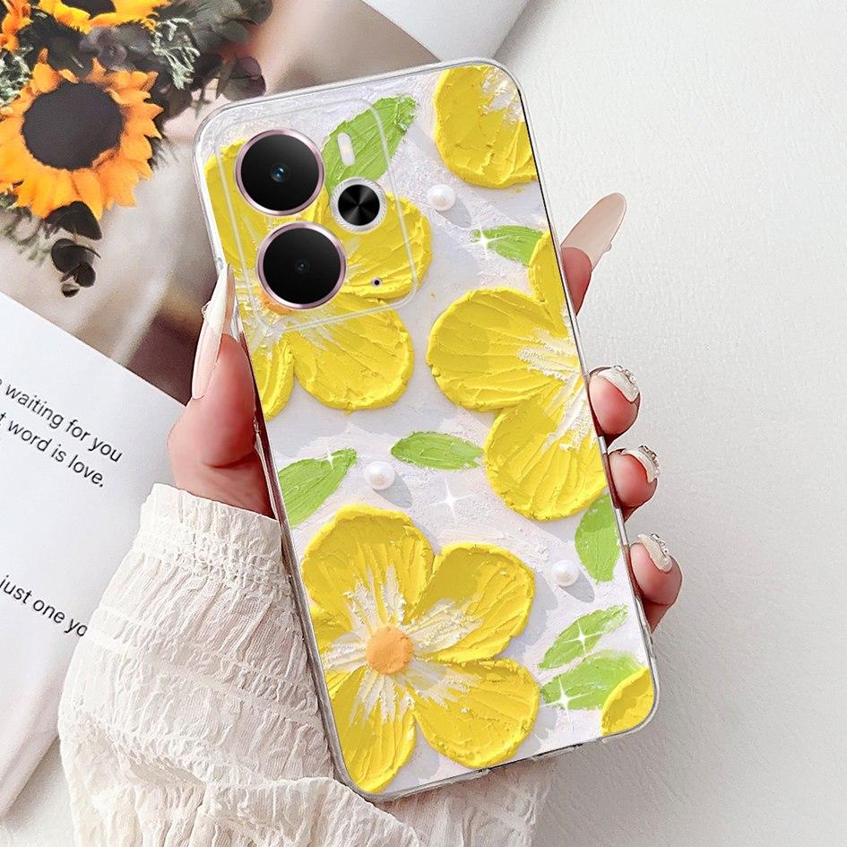 Case For Realme 14 5G New Stylish Rose Butterfly Moon Soft Silicone Cover Coque For Realme14 14X 14T Bumper Realme14T 14 X Funda