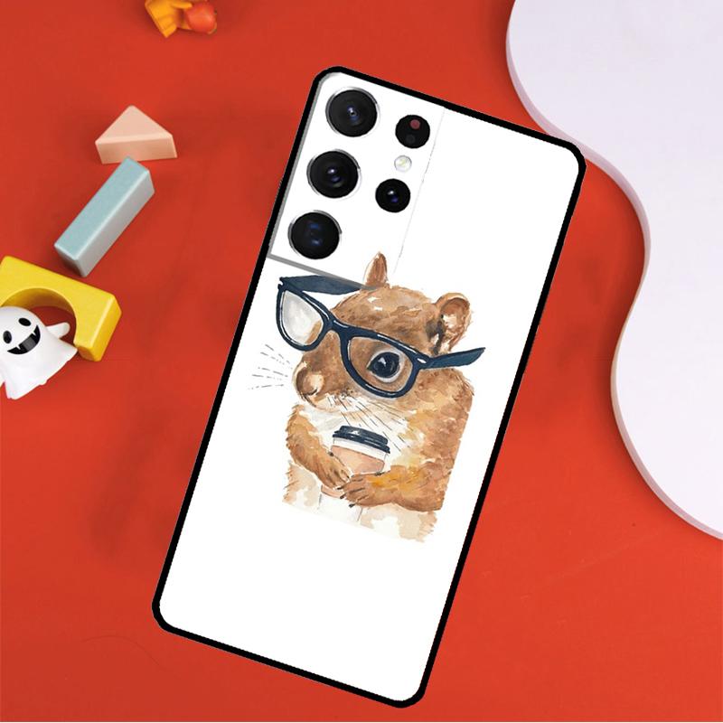 Cute Animal Squirrel Phone Case For Samsung Galaxy S25 Ultra S24 Ultra S9 S10 S20 S21 S22 S23 Plus S24 FE Cover