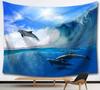 Ocean Dolphin Tapestry Underwater World Tapestry Marine Life Tapestry Wall Hanging For Kids Teen Bedroom Dorm Living Room Decor