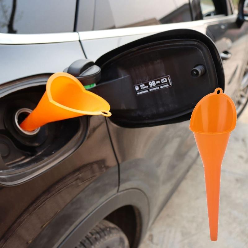 Plastic Long Neck Liquid Transfer Tool with Wide Bowl and Storage Hole for Vehicle Liquid Filling, Water Pouring, and Routine Home Maintenance