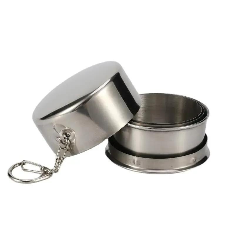 Stainless Steel Folding Cup Portable Outdoor Travel Camping Telescopic Cup Ourdoor Foldable Drinkware 75ml/150ml/250ml