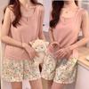 Summer Vest Pajamas New Sweet Loose Sleeveless Home Clothing Set for Women