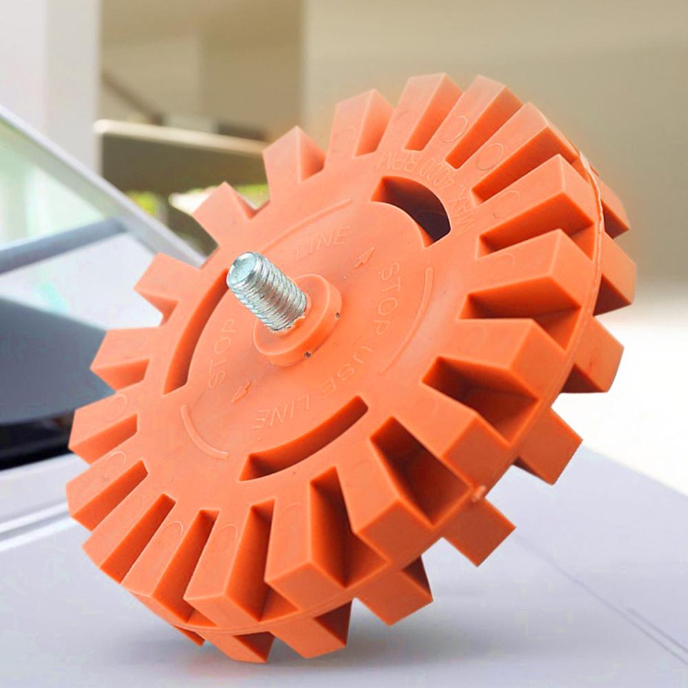 4inch Rubber Eraser Wheel with Drill Adapter Adhesive Remover Sticker Remover Remove Car Decals Vinyl & Stickers for Auto Body