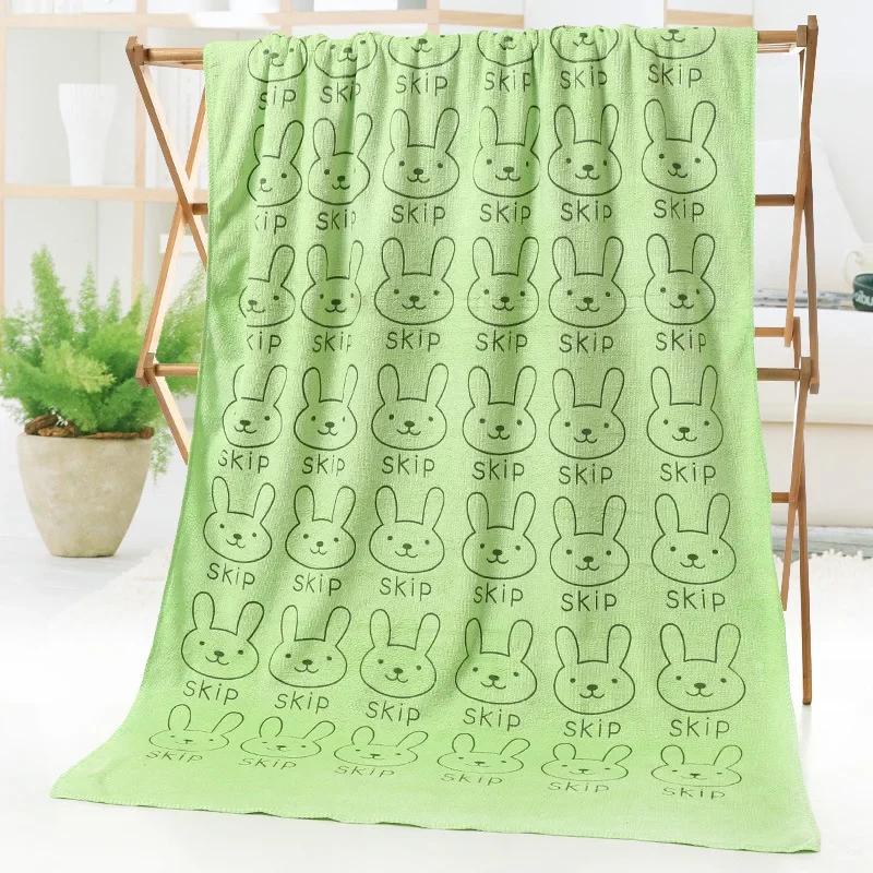 70*140cm Rabbit Microfiber Bath Towel Cute Large Soft Baby Kids Boys Girls Women Towels Beach Swimming Absorbent Wrap Quick Dry
