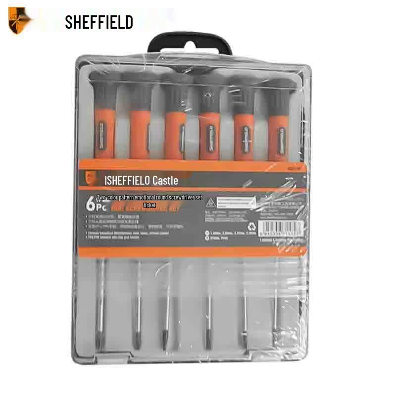 SHEFFIELD Precision Screwdriver Set with Two-Tone Handle