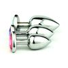 3 Size Anal Plug Heart Stainless Steel Crystal Anal Plug Removable Butt Plug Stimulator Anal Sex Toys Prostate Massager Dildo