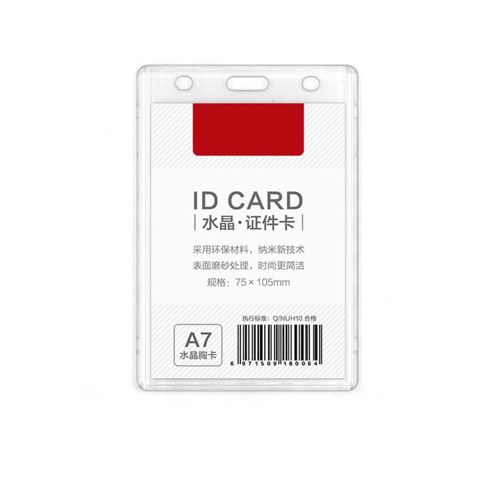 Acrylic Plastic Work Card Holders Multi-use Hard Plastic Badge Work ID Card Holder Protector Cover Case ID Card Holder
