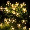 1pc 20/30/50/100 LED Solar Flower String Light Outdoor Cherry Blossom Fairy Lamp For Home Garden Patio Fence Yard Festival Decor