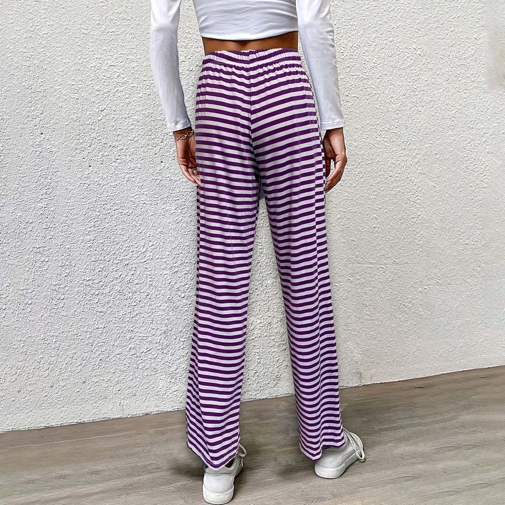 Women's Casual Pants Comfortable Casual Stretch Wide Leg Drawstring Pants
