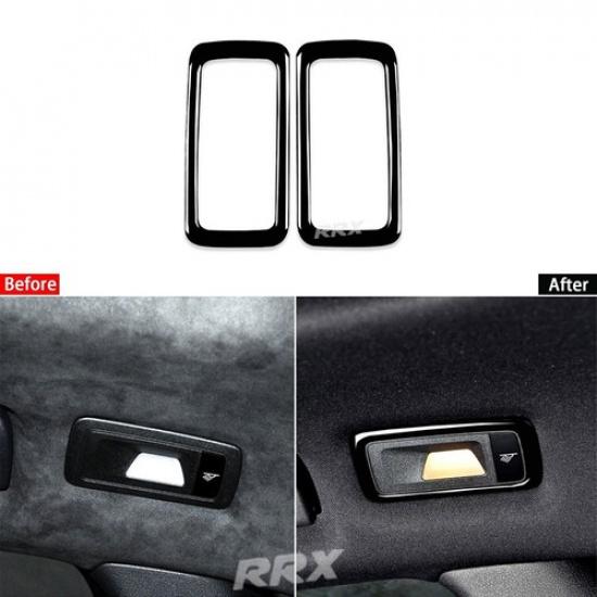 Glossy Piano Black Rear Roof Reading Light Panel Cover For Porsche Macan 2014-21
