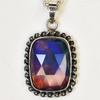 Natural Opal Pendant Cushion Cut 35.65 ct Sterling Silver October Birthstone for Gem Collections