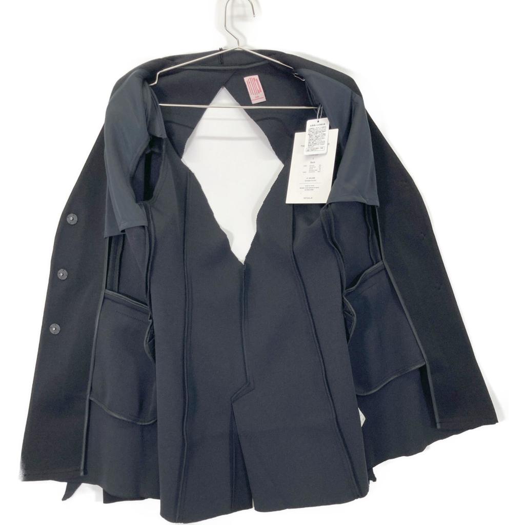 FETICO 24AW FTC244-0207 BLACK KNITTED TAILORED JACKET Jacket 1 blackUsed