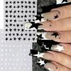 Star Nail Art Stickers French Nail Decals 3D Adhesive Star Designs Nail Decals Star Nail Art Decorations for Women Girls