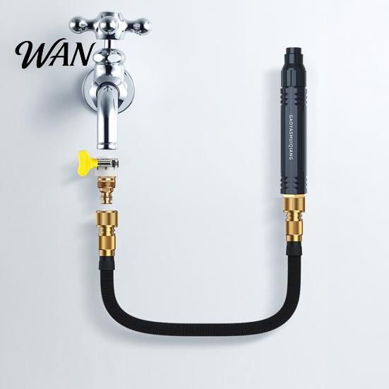 Adjustable Spray Nozzle High Pressure Hose Car Wash Booster with Settings Garden for Plant Watering Washing Outdoor Cleaning
