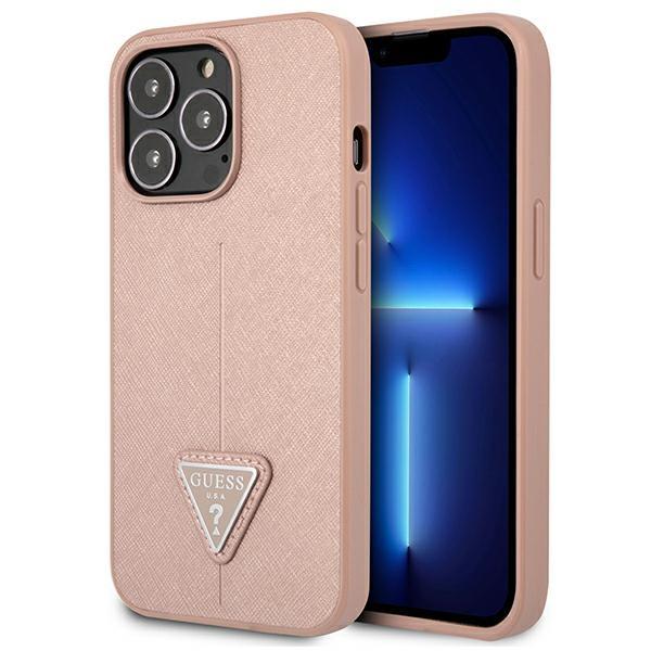 Guess Guhcp13Lpsatlp Iphone 13 Pro/ 13 6,1 Różowy/Pink Hardcase Saffianotriangle Logo