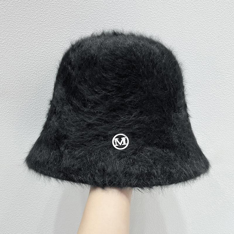 Women's Plush Warm Winter Beanie Hat New Version, Thickened Anti-Cold Ear Protection, Stylish Small Bucket Cap, Non-Stretch Casual Occasion,