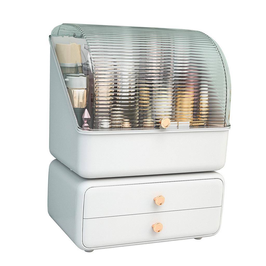 Cutie de Depozitare Cosmetice de Birou Tip Sertar Organizator Machiaj Rezistent la Praf Bijuterii Ruj Îngrijire Piele