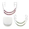 1 Pair Fake Braces Colorful Brackets For Teeth Temporary Metal Wires Metal Bracket Orthodontic Ligature Ties Dental