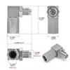 Exhaust Catalyst Rear Oxygen Sensor Spacer 90 Degree Mini Catalyst Lambda O2 Adapter CEL Fix, M18*1.5 Universal Free Shipping