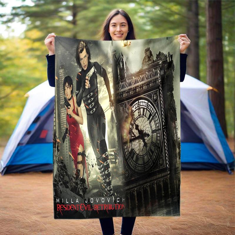 The sci-fi game Resident Evil features the Umbrella Corporation blanket a soft home furnishing nap decoration a warm Sherpa blanket for all seasons U6
