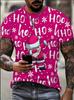 HO HO HO Santa Claus Print T Shirt For Men Women New Year Party Fashion Clothing Christmas Harajuku Short Sleeve Tops T-shirts