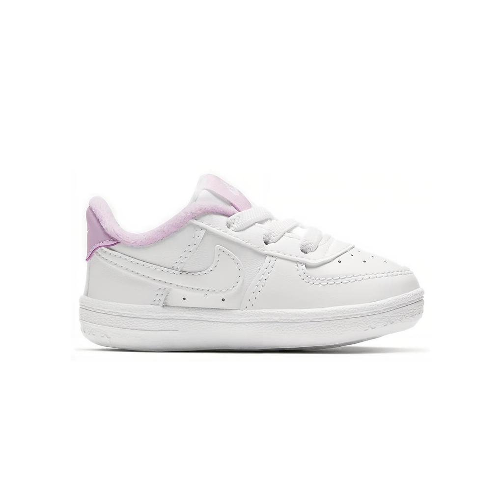 Nike Air Force 1 Crib Slip Resistant Skateboard Shoes White Purple Infant And Toddler CK2201-103