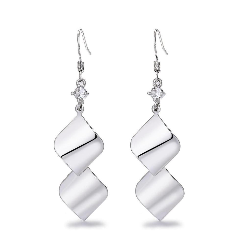 Exquisite Geometric Leaf Sequin Earrings - Bold Color Block Design for Fashionable Women