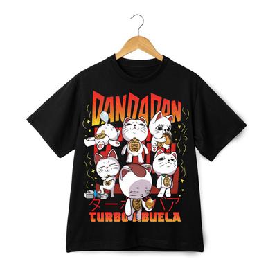 Lucky Cat Dan Da Dan Anime Graphic T-Shirt - Japanese Anime Streetwear Tee