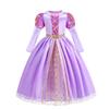 Mädchen Rapunzel Prinzessinnenkleid Mädchen Halloween Cosplay Ballkleid Karneval Party Kostüm Verkleidung Kinder Outfit Kinderkleidung