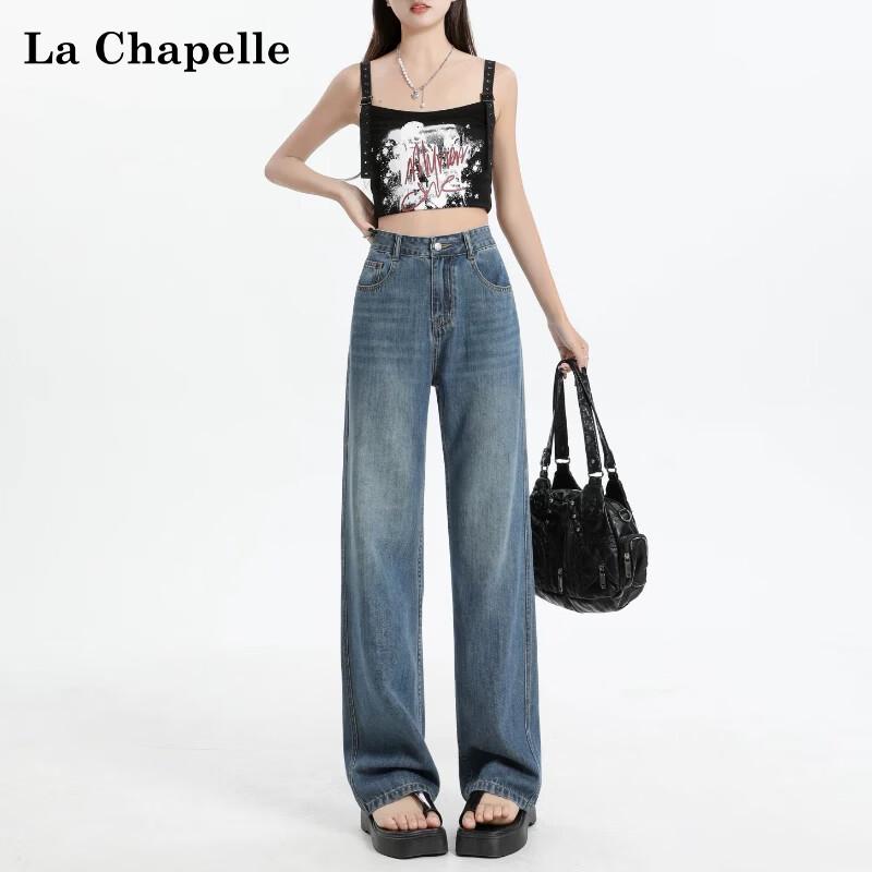 La Chapelle Women s Tencel Drape Wide-Leg Jeans XS