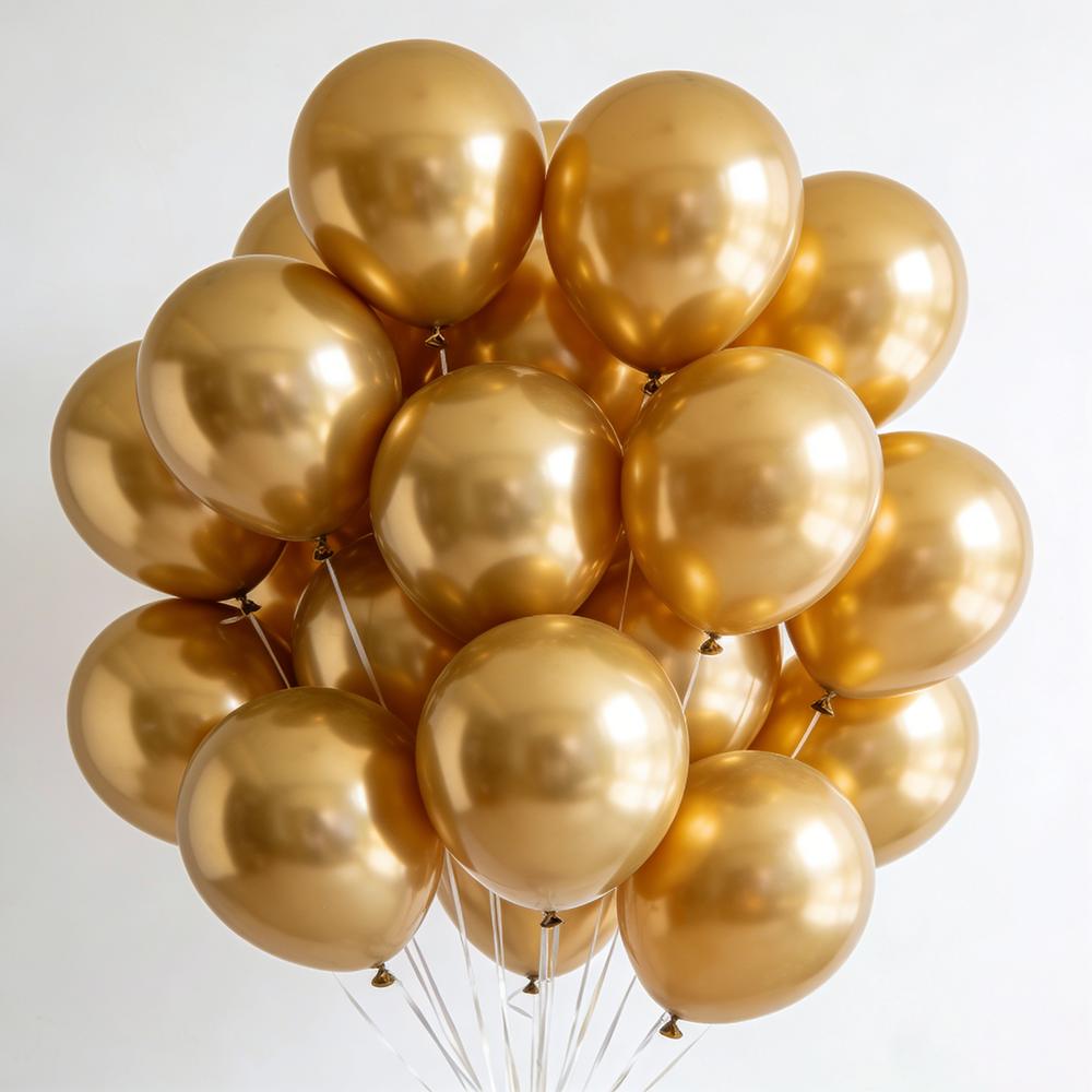 

20pcs Metal Gold Silver Balloons Gold Glitter Paper Scraps Transparent Balloon Birthday Party Wedding Decoration 12inch Ballon 12inch 20pcs