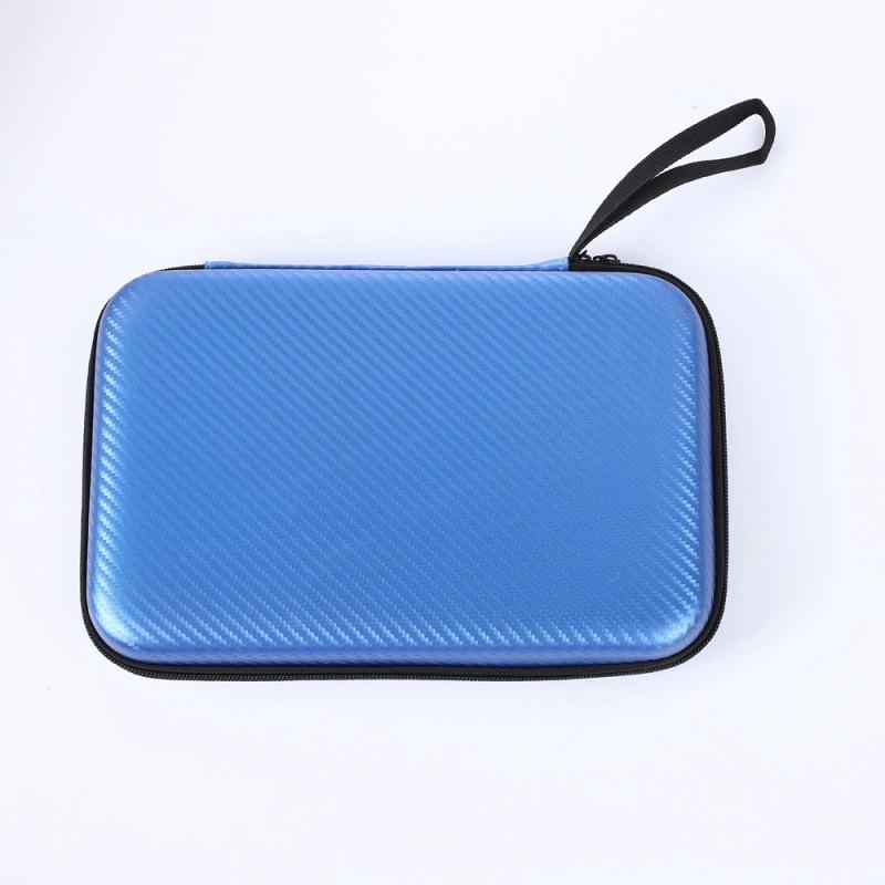 Durable Hard Shell Square Table Tennis Racket Bag - Portable Storage Solution