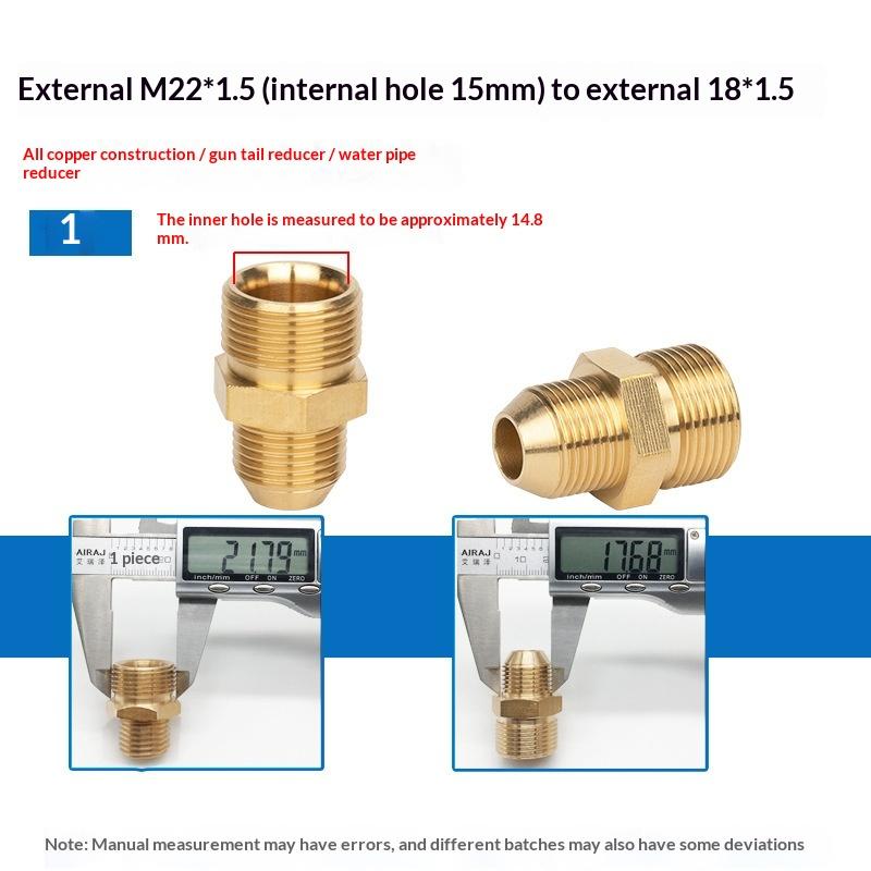 Brass Hose Barb Connector Male to Female Adapter Durable Pipe Fitting for Water Gas Air Tubing Applications